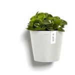 ECOPOTS Amsterdam Wall - Weiß-grau Ø 20 cm