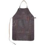 Tablier en cuir pour barbecue - brun foncé