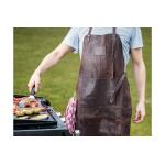 Tablier en cuir pour barbecue - brun foncé