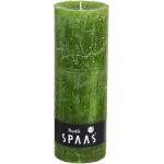 Bougie cylindrique rustique en vert olive - 95 heures de combustion