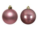 Boules de Noël en verre Ø 6 cm - rose velours (10 pièces)