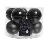 Boules de Noël en verre Ø 6 cm - noir (10 pièces)