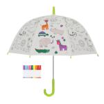 Parapluie à colorier avec des marqueurs - animaux de la jungle