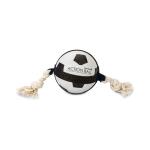 Jouet pour chien ballon de foot avec corde - 12,5 cm