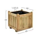 Bac à fleurs FICUS en bois - 52 litres