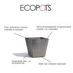 ECOPOTS Rotterdam - Grau 30 x 30 x 26,5 cm