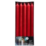 Bougies de table rouges - Hauteur de 24 cm