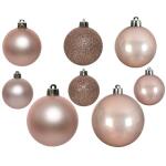 Mélange de boules de Noël en rose ancien (26 pièces)