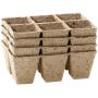 Petits pots carrés en coco 6 cm - biodégradables et sans tourbe (24 pièces)