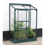 Serre adossée Vitavia Ida 900 en aluminium vert - 69 x 132 x 184 cm -  0,9 m²