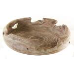 Plat fantaisiste en bois de paulownia Ø 37 x 32 x 10 cm