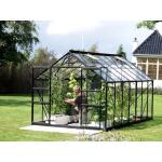 Serre Vitavia Jupiter en aluminium noir - 2,57 x 4,45 x 2,46 m - 11,5 m²