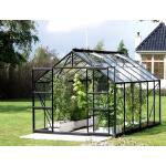 Serre Vitavia Jupiter en aluminium noir - 2,57 x 3,83 x 2,46 m -  9,9 m²