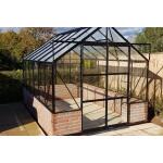 Serre Vitavia Mercure en aluminium noir - 2,57 x 3,85 x 2,49 m - 9,9 m²