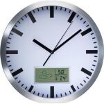 Horloge murale en aluminium avec écran LCD